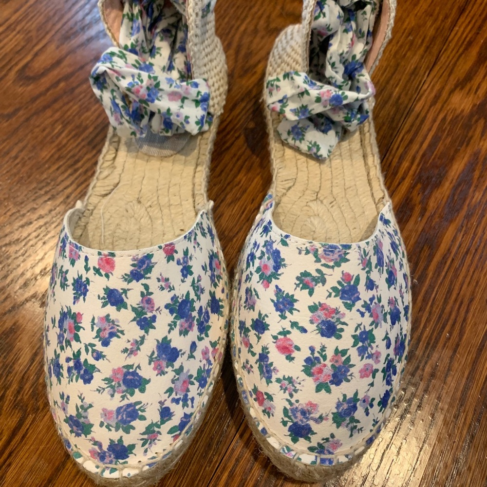 LoveShackFancy x Manebi Espadrille Sandal in Bluejay Song